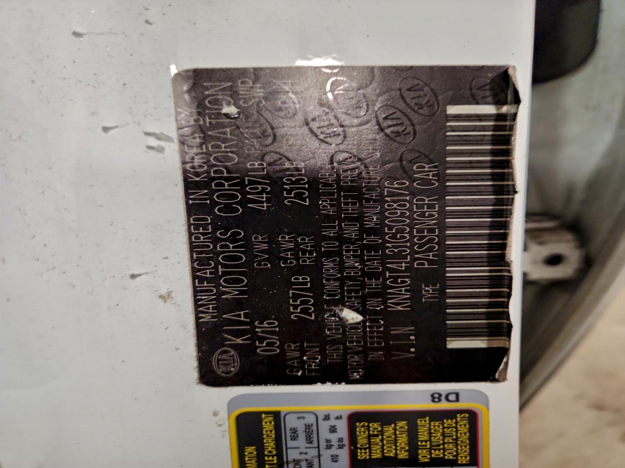 Kia Optima Lx Image 12