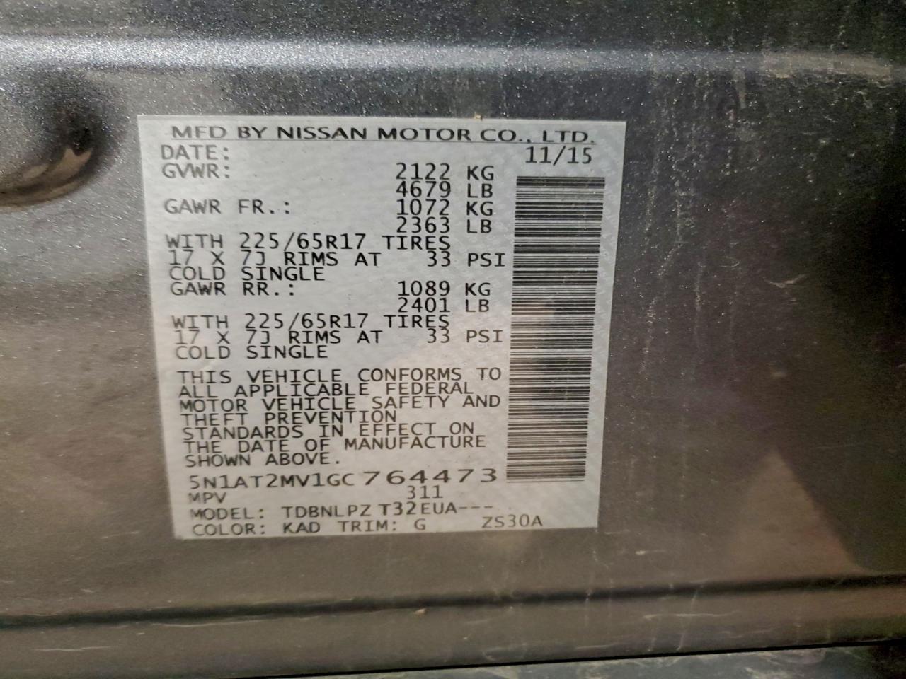 Nissan Rogue S Image 10