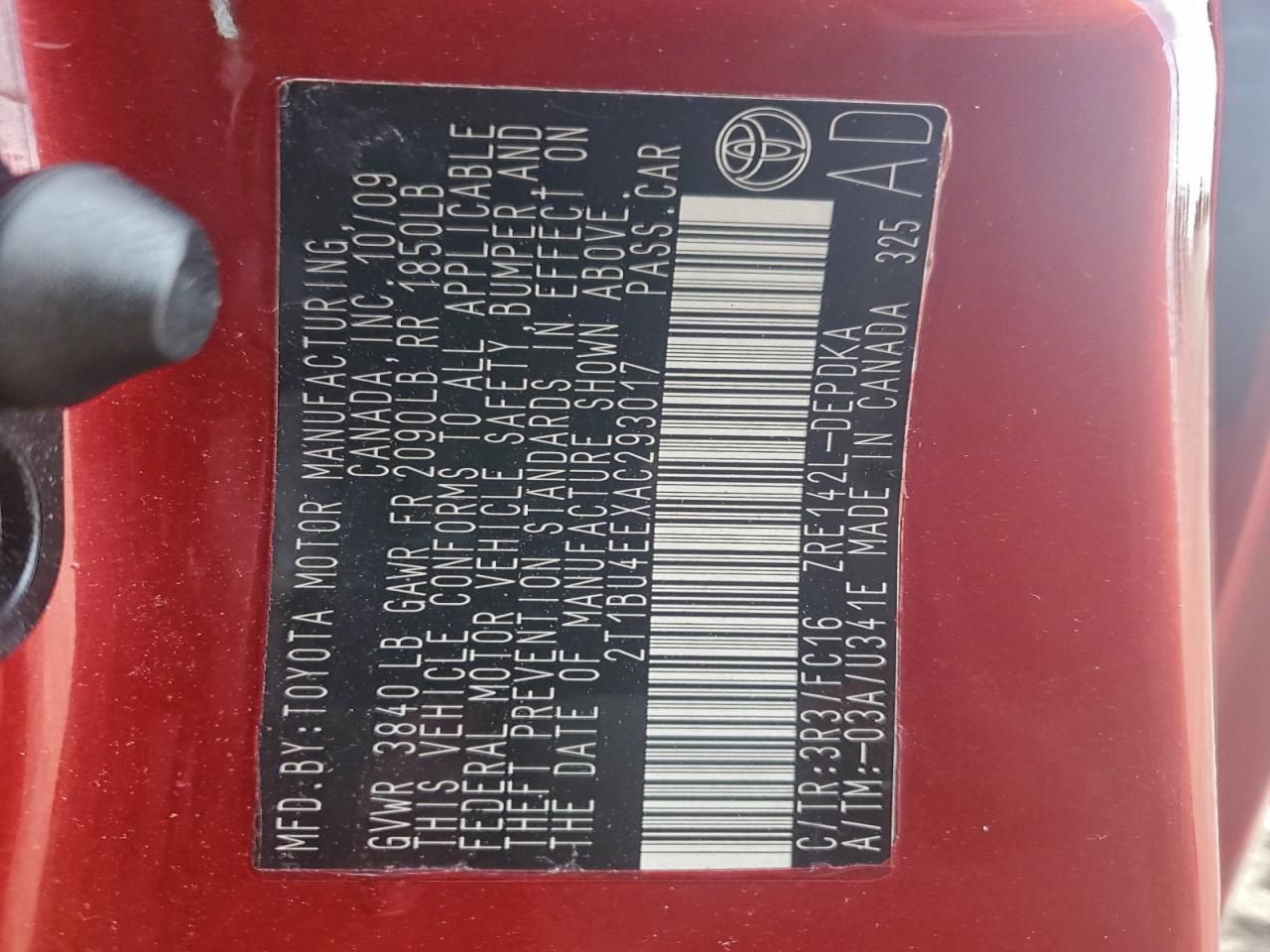 Toyota Corolla Base Image 10