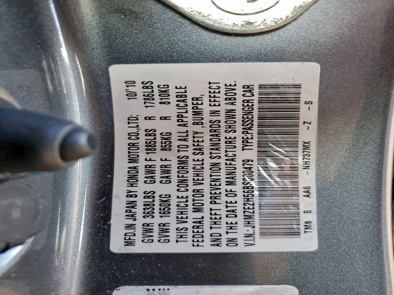 Honda Insight Lx Image 11