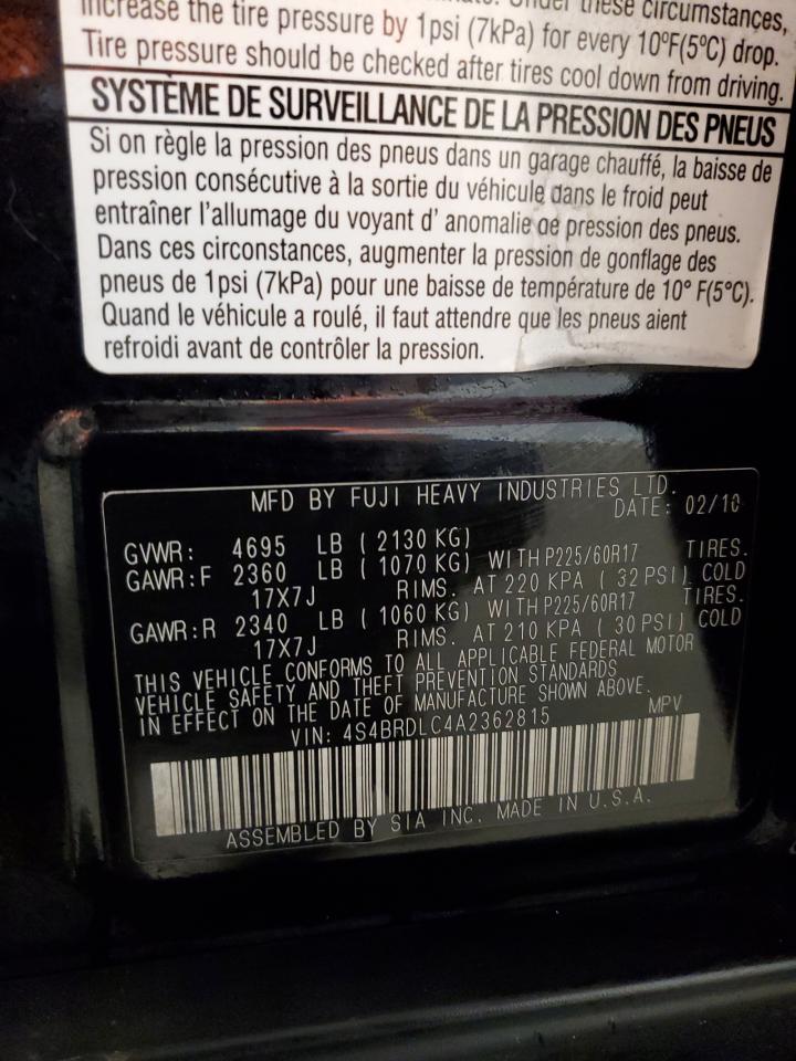 Subaru Outback 3.6r Limited Image 10