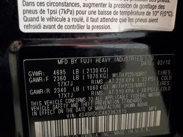 Subaru Outback 3.6r Limited Image 10